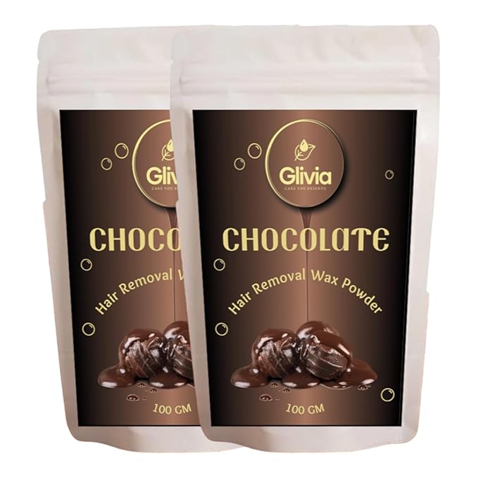 Glivia Chocolate Wax Powder for Hair Removal | Organic Painless Waxing Powder | Smooth Skin at Home | All Skin Types | 100g (2)