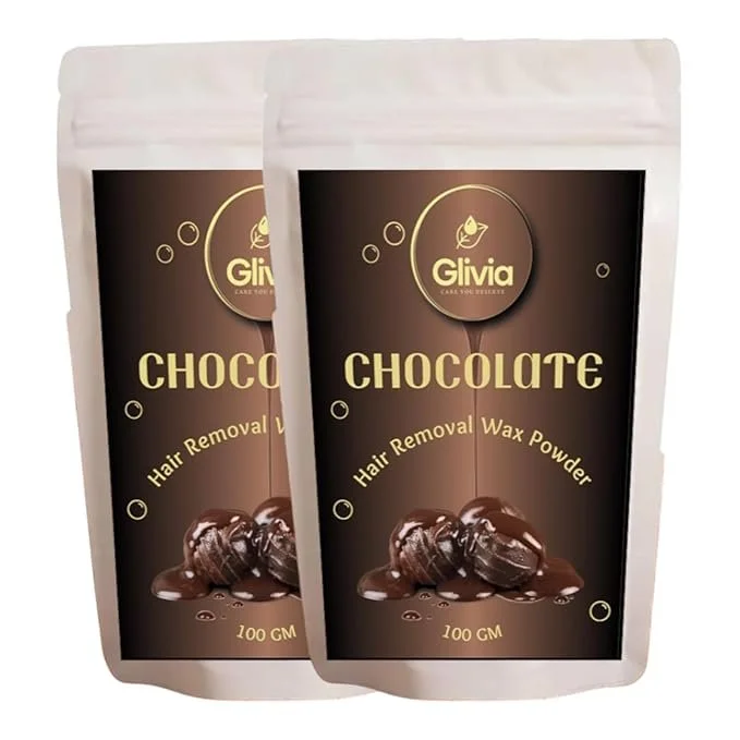 Glivia Chocolate Wax Powder for Hair Removal | Organic Painless Waxing Powder | Smooth Skin at Home | All Skin Types | 100g (2)