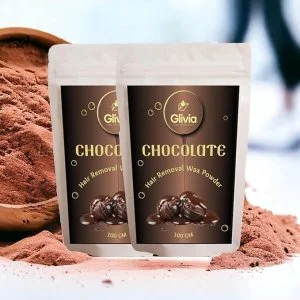 Glivia Chocolate Wax Powder for Hair Removal | Organic Painless Waxing Powder | Smooth Skin at Home | All Skin Types | 100g (2)