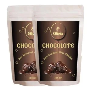 Glivia Chocolate Wax Powder for Hair Removal | Organic Painless Waxing Powder | Smooth Skin at Home | All Skin Types | 100g (2)