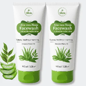 Glivia Aloe Vera-Neem Facewash, Hydrating and Soothing Cleanser, 100 ml (2)