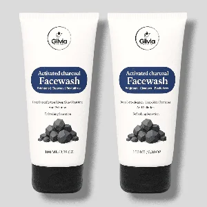 Glivia Activated Charcoal Face Wash, Deep Detoxification and Cleansing, Anti-Pollution, 100 ML (Pack Of 2)