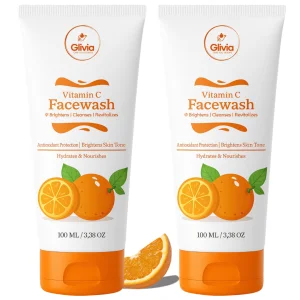 Glivia Vitamin C Facewash, Brightening & Hydrating Cleanser, 100 ML (Pack Of 2)