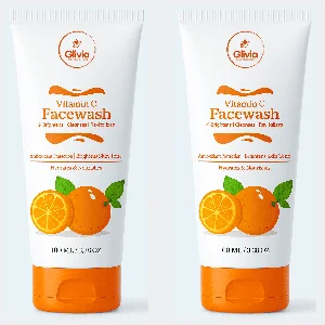Glivia Vitamin C Facewash, Brightening & Hydrating Cleanser, 100 ML (Pack Of 2)